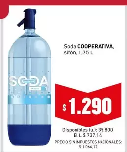 Soda COOPERATIVA, sifón