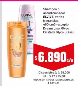 Elvive - Shampoo o acondicionador