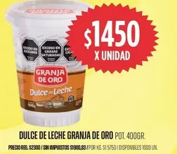 Granja de Oro - Dulce de Leche