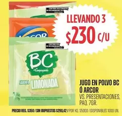 BC - JUGO EN POLVO