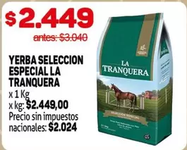 La Tranquera - YERBA SELECCION ESPECIAL