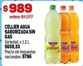 Cellier - AGUA SABORIZADA SIN GAS