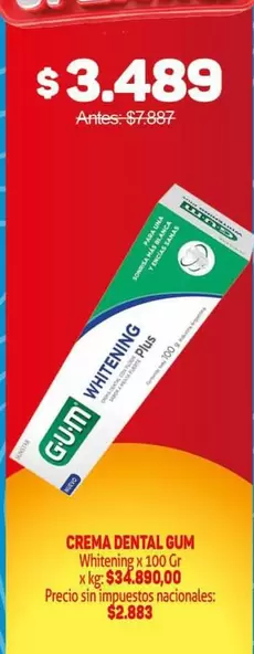 GUM - CREMA DENTAL  Whitening