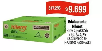 Hileret - Edulcorante Stev Cjx400Sb x kg