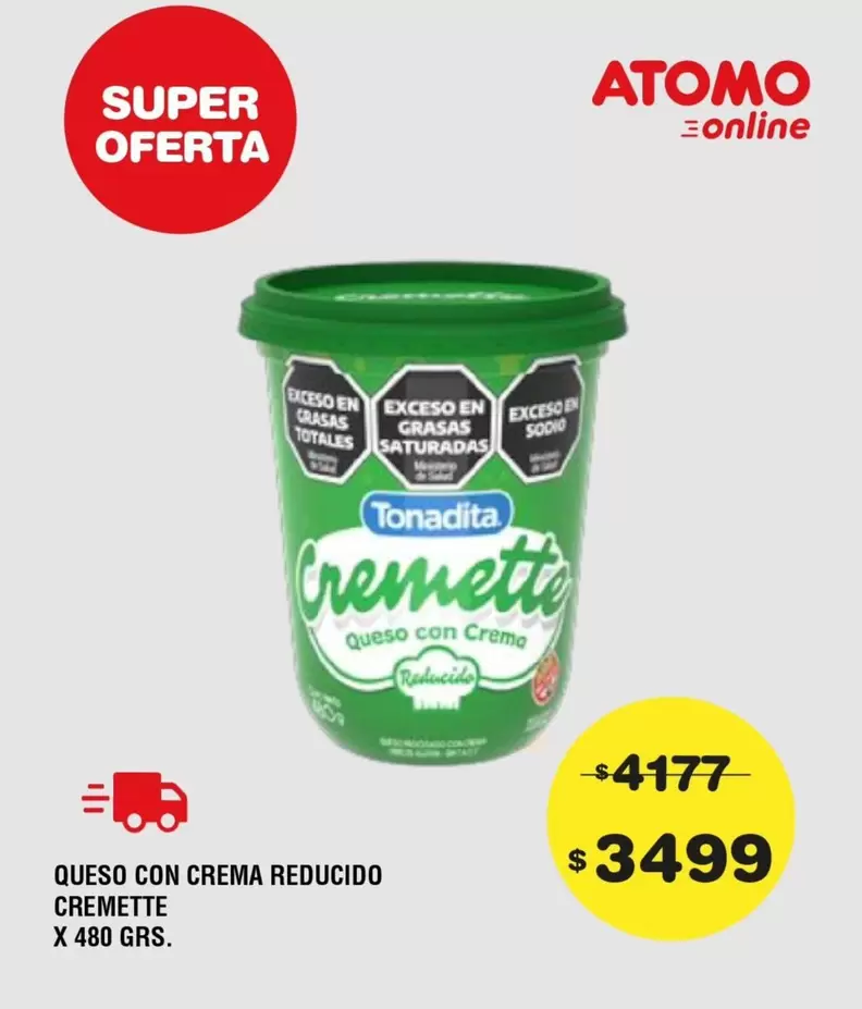 Tonadita - Queso con Crema Reducido