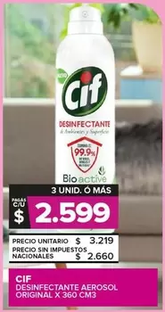 Cif - DESINFECTANTE ORIGINAL X 360 CM3