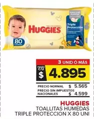 Huggies - Toallitas Húmedas Triple Protección X 80 Uni