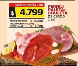 X$ - PERNIL/ PALETA/ CHULETA DE CERDO