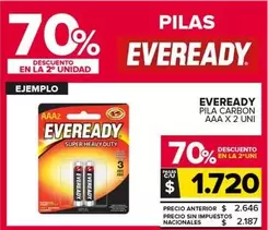 Eveready - PILA CARBON AAA X 2 UNI