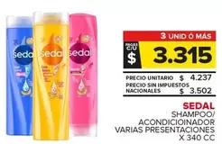 Sedal - SHAMPOO/ACONDICIONADOR