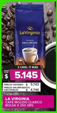 La Virginia - CAFE MOLIDO CLASICO BOLSA