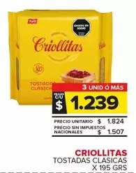 Criollitas - TOSTADAS CLASICAS