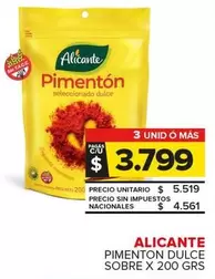 Alicante - Pimentón seleccionado dulce