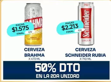 Brahma - CERVEZA BRAHMA X 473 ML