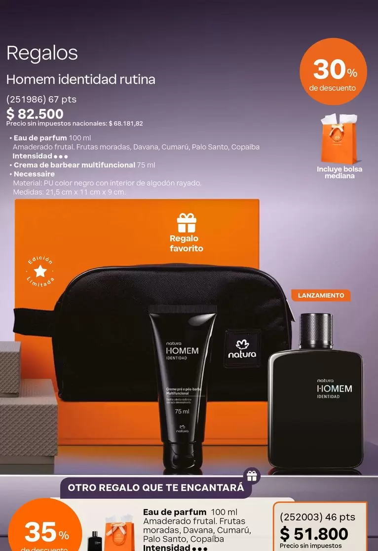 Natura - Homem Identidade Rutina (252003) 67 pts