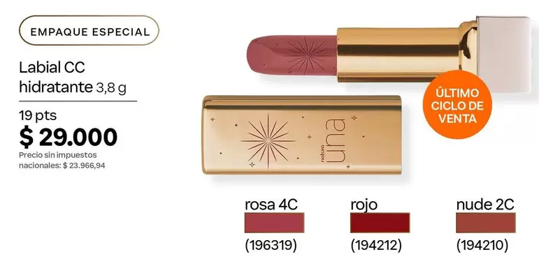 Una - Labial CC hidratante 3,8 g