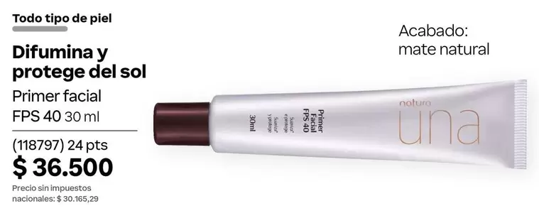 Sol - Difumina y protege del sol Primer facial FPS 40 30 ml (118797)