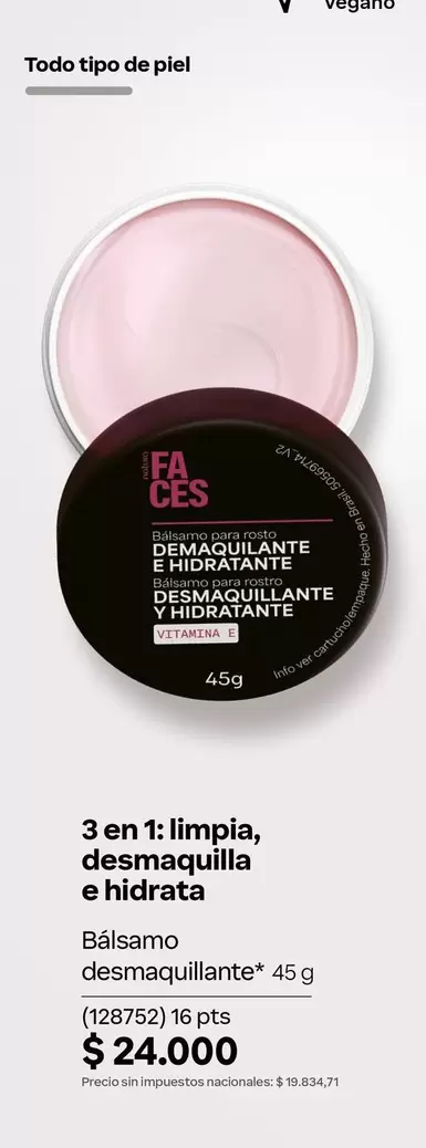 Brasil - Bálsamo desmaquillante