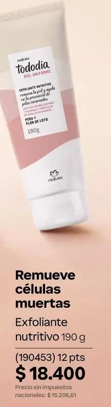 Natura - Remueve células muertas Exfoliante nutritivo 190 g (190453) 12 pts