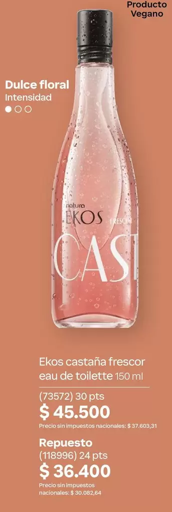 Natura - Ekos castaña frescor eau de toilette