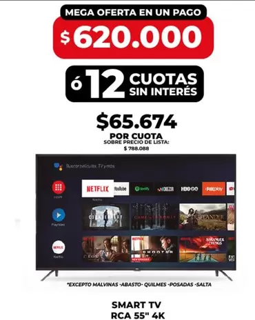 RCA - SMART TV 55" 4K