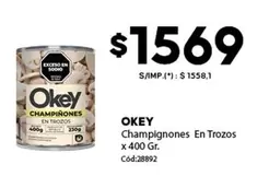 Okey - Champignones En Trozos x 400 Gr. Cód:28892