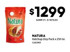 Natura - Ketchup Doy Pack x 250 Gr. Cód:3903