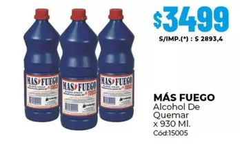 Mas - Alcohol De Quemar x 930 Ml. Cód:15005