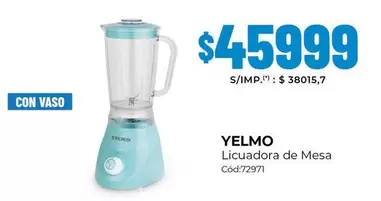 Yelmo - Licuadora de Mesa Cód:72971