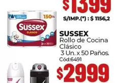 Sussex - Rollo de Cocina Clásico Cód:6491