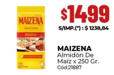 Maizena - Almidón De Maíz x 250 Gr. Cód:21887