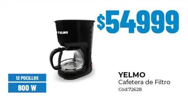 Yelmo - Cafetera de Filtro Cód:72628