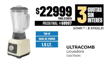 Ultracomb - Licuadora Cód:73404