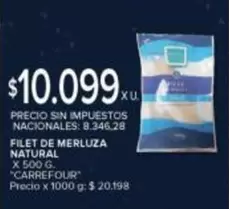 Carrefour - FILET DE MERLUZA NATURAL