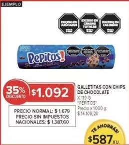 Pepitos - GALLETITAS CON CHIPS DE CHOCOLATE