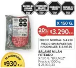 X$ - SALAME MILÁN FETEADO