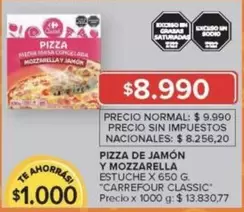 Carrefour - PIZZA DE JAMÓN Y MOZZARELLA