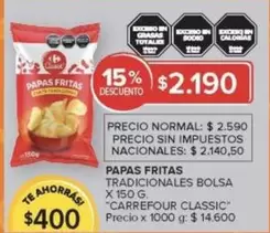 Carrefour - Papas Fritas Tradicionales