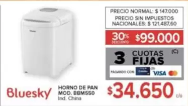 Bluesky - HORNO DE PAN MOD. BBM550