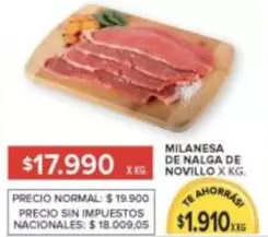 X$ - MILANESA DE NALGA DE NOVILLO