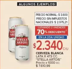 Stella Artois - CERVEZA BLANCA LATA