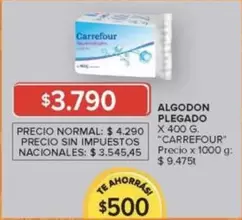 Carrefour - Algodon Plegado