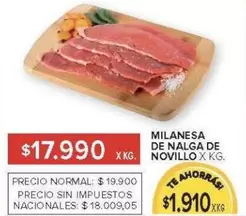 X$ - MILANESA DE NALGA DE NOVILLO