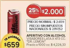 Dr. Lemon - APERITIVO CON ALCOHOL