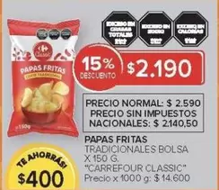 Carrefour - Papas Fritas Tradicionales