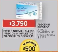 Carrefour - Algodon Plegado