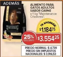 Criadores - ALIMENTO PARA GATOS ADULTOS SABOR CARNE