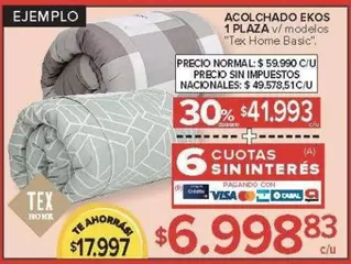 Acolchado Ekos 1 Plaza