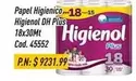 Higienol - Papel Higienico  DH Plus 18x30Mt Cod. 45552
