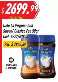 La Virginia - Cafe  Inst Suave/Clasico Fco 50gr Cod. 8227/63956